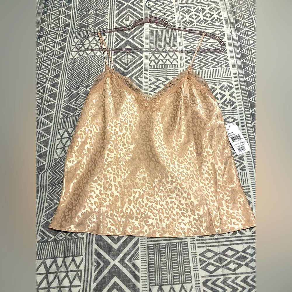 In Bloom by Jonquil Cheetah Print Satin Camisole Sz M